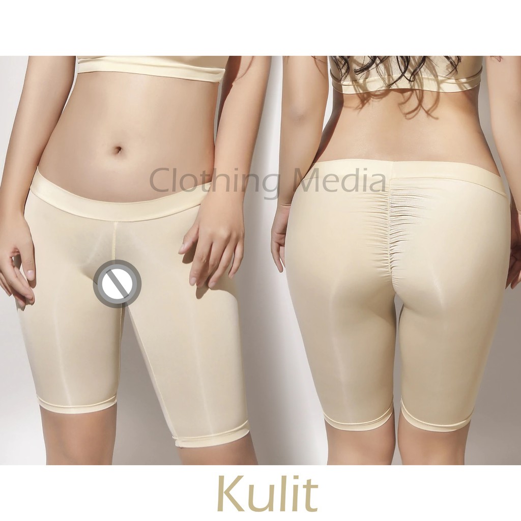 Celana Pendek Silky Halus Wanita Semi Transparan Boyshort Safety Pants Elastis