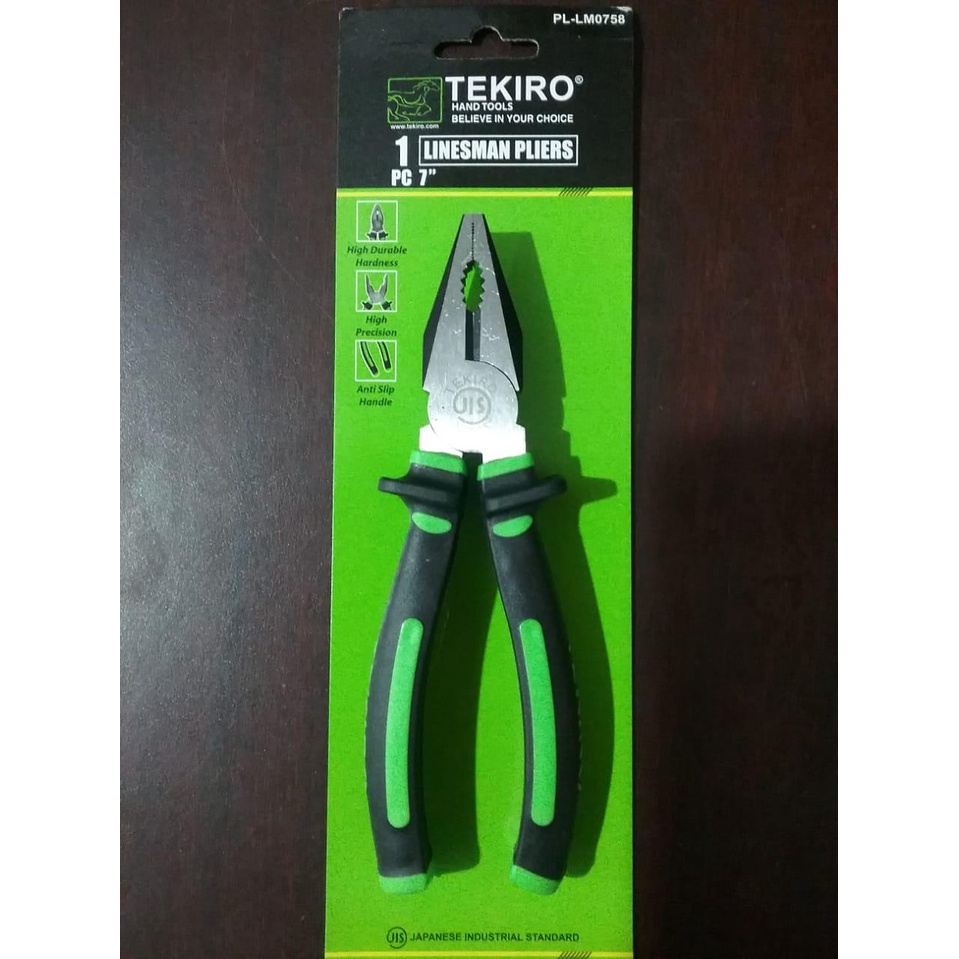 TEKIRO 7&quot; TANG KOMBINASI TEKIRO LINESMAN PLIERS 8&quot; 8 IN INCH INCHI 8IN 8INCH 8INCHI TEKIRO