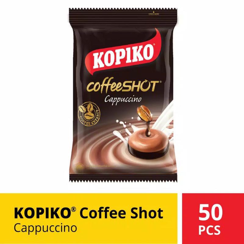 

Kopiko Coffee Shot Cappuccino Zak 150 Gr isi 50 Pcs