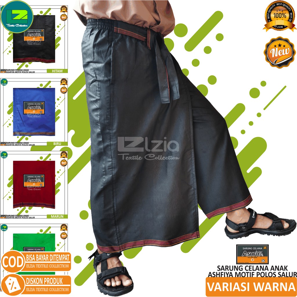 SARUNG CELANA INSTAN ANAK CELANA SARUNG ANAK ASHFIYA POLOS WARNA (PW) SIZE M-XXL
