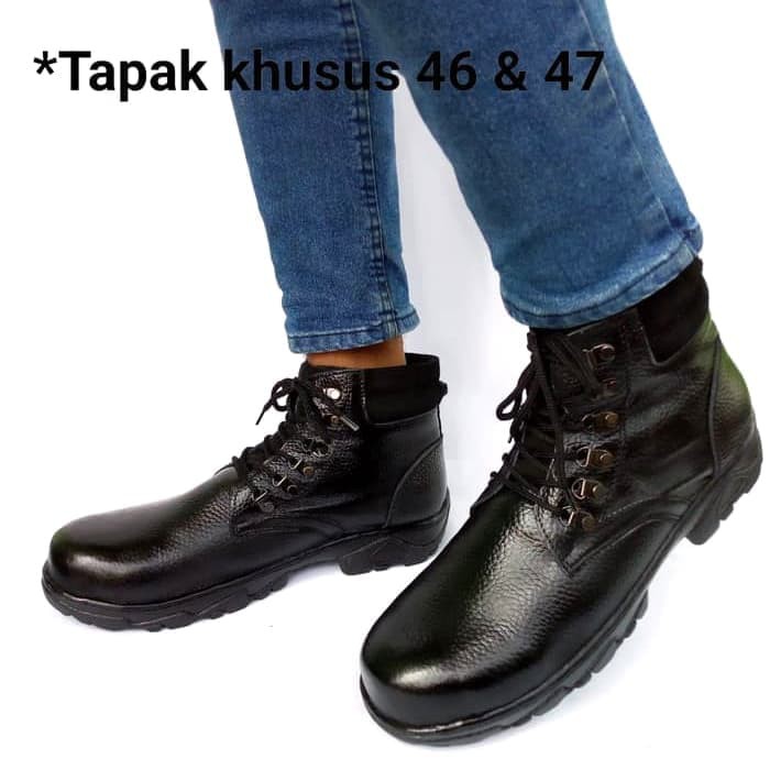 Sepatu Safety Boot Pria Kulit Asli Rasheda Dr 01 Big Size