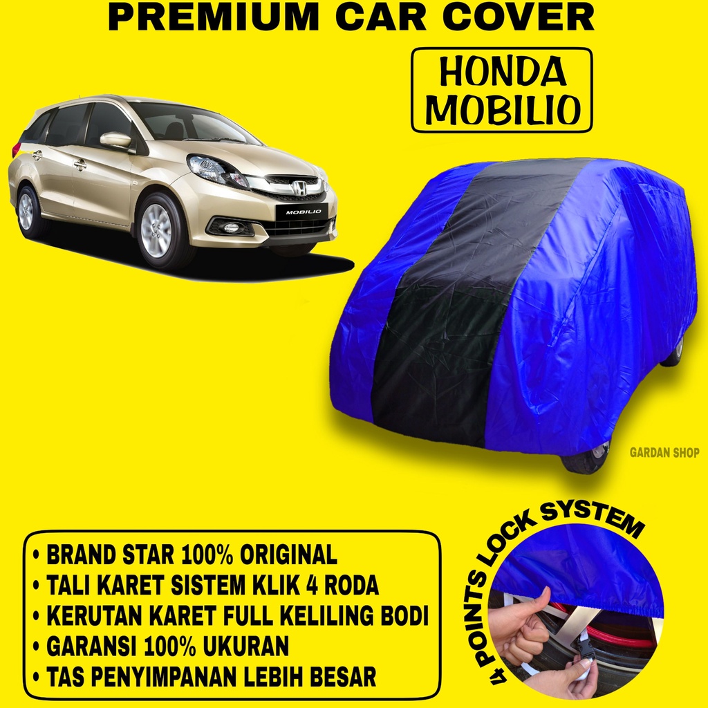 Body Cover HONDA MOBILIO BIRU HITAM Penutup Bodi Mobil Honda Mobilio Waterproof PREMIUM