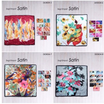 JILBAB SEGIEMPAT SATIN VELVET MOTIF/SQUARE SATIN MOTIF