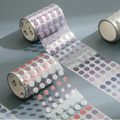 Coloring Dot Transparent Washi Tape - Stiker Tape Dot Untuk Bujo