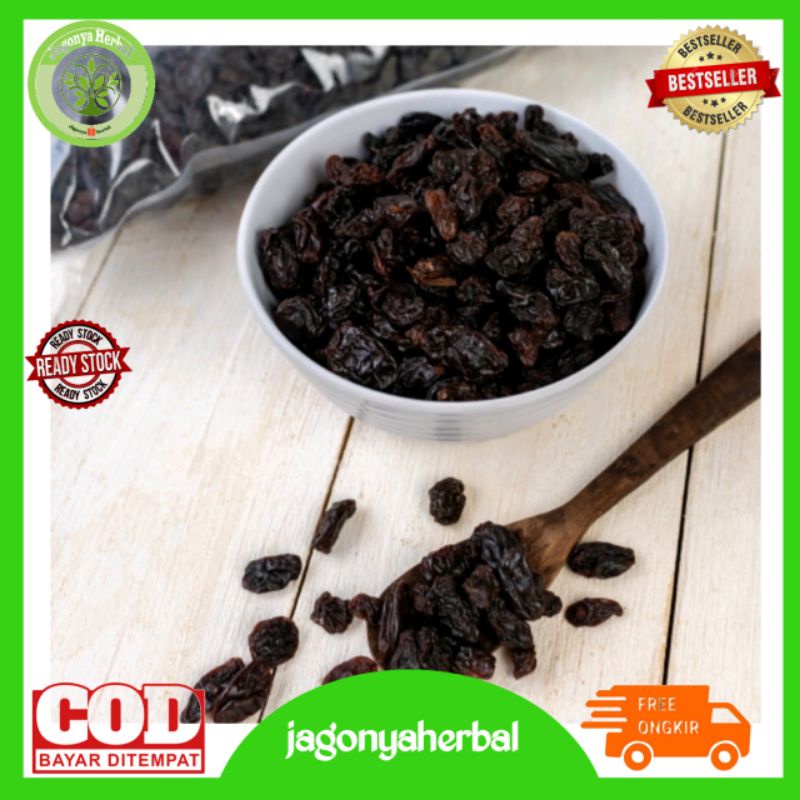 

KISMIS BLACK RAISIN 1KG / KISMIS ASAM MANIS /KISMIS HITAM 1KG/ DARK RAISIN / KISMIS KERING / DRIED RAISIN