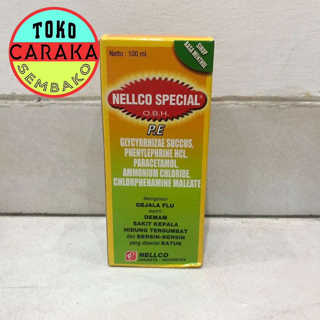 OBH Nelco Special P.E 100ml - Nellco Spesial Botol - Sirup Obat Rasa Menthol