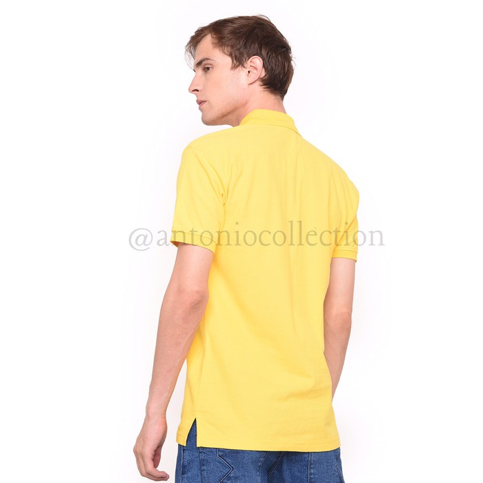 Kaos Polo Shirt / Kaos Kerah / Poloshirt Katun Kuning Kenari