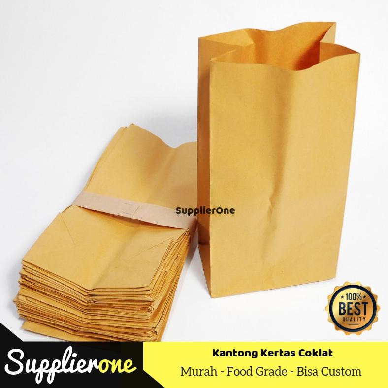 

Kantong Kertas Coklat, Paper Bag Coklat, kantong kertas samson, Kantong kertas Roti, kemasan makanan