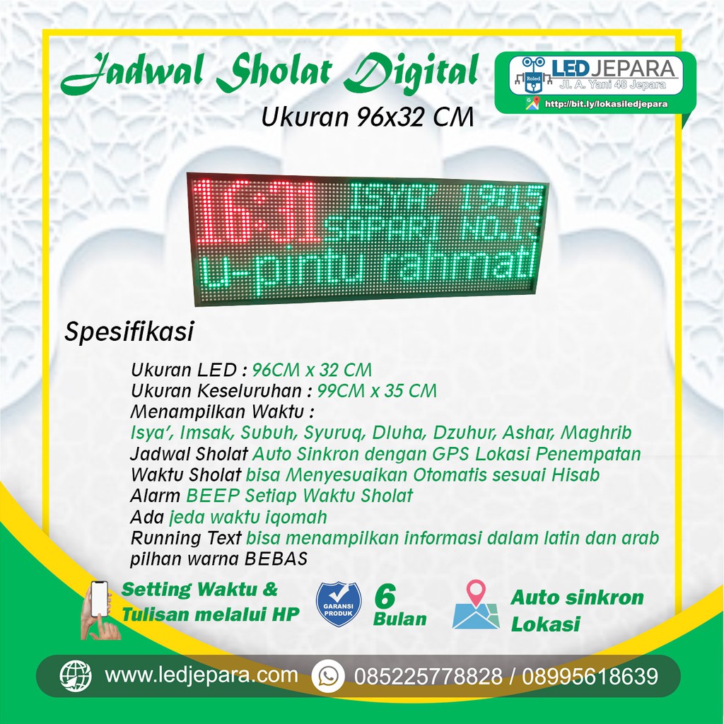 JADWAL SHOLAT DIGITAL JAM SHOLAT DIGITAL JAM DIGITAL MASJID JADWAL SHOLAT COUNTER IQOMAH