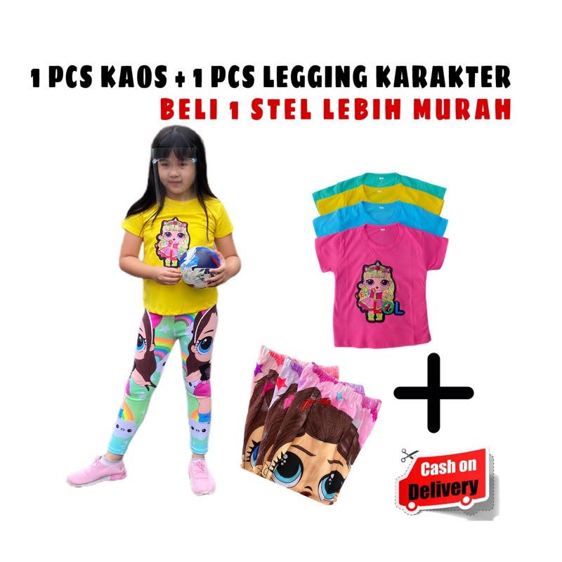 SETELAN ANAK PEREMPUAN 2-12 TH / STELAN ANAK CEWEK / KAOS ANAK PEREMPUAN / LEGGING ANAK PEREMPUAN