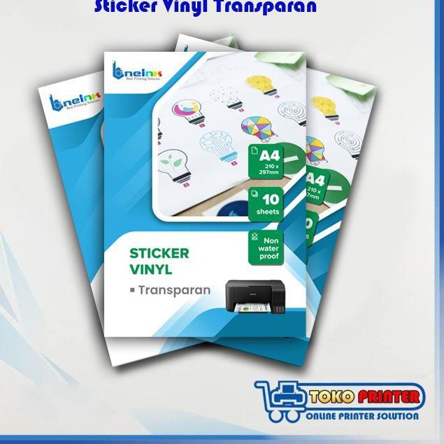 

Harga Spesial.. Sticker Vinyl Inkjet A4 Transparan - Tembus pandang - Bening