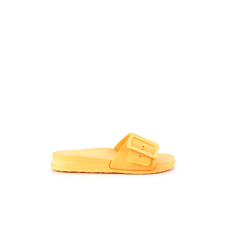 SANDAL SLIDE WANITA HUSH PUPPIES ORIGINAL CASUAL BRANDED YELLOW HW20