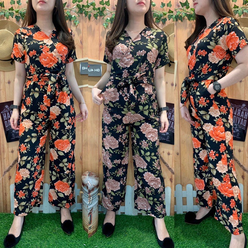 JUMPSUIT KIMONO BLOSSOM ROSES 3548-181