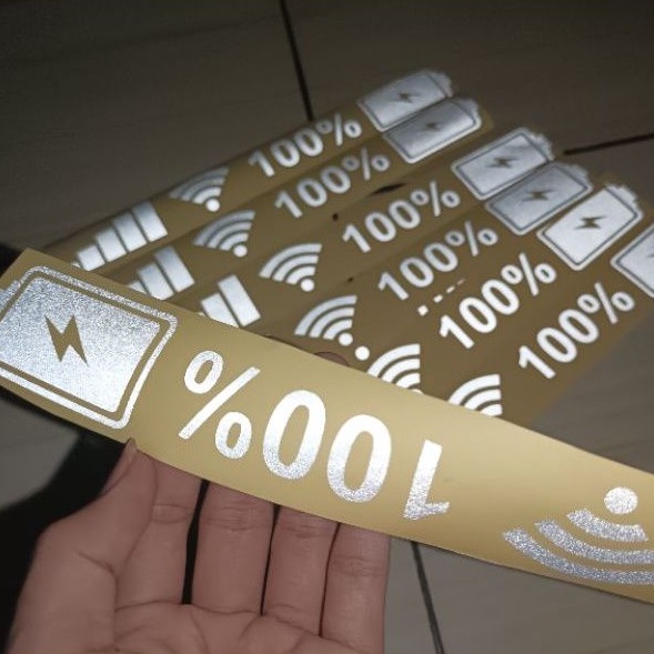 Sticker mobil motor viral baterai sinyal wifi dll
