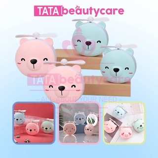 [200gr] T365 | Mini Fan Led Kipas Makeup LED Light 3 In 1 USB Charging  / Kipas Mini Fan Cartoon