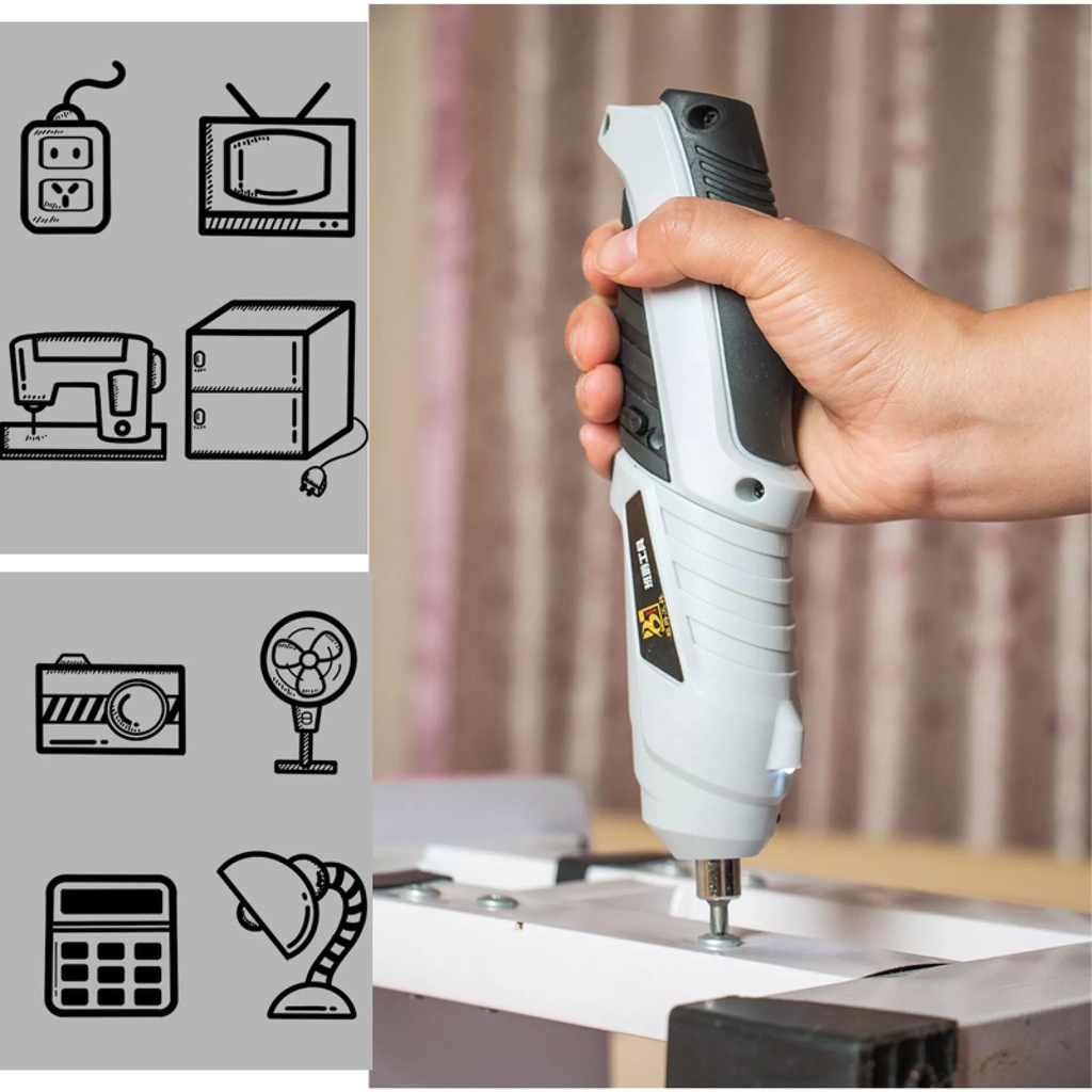 [BISA COD] Mesin Bor Cordless Mini 47pcs Set 4.2V / Screwdriver Baterai / Mesin obeng USB multifungsi portabel listrik