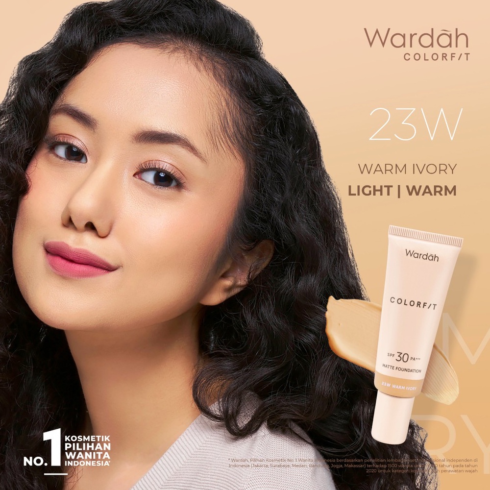 ❤ BELIA ❤  WARDAH Colorfit Matte Foundation SPF 30 PA+++ 25mL | foundation mate color fit