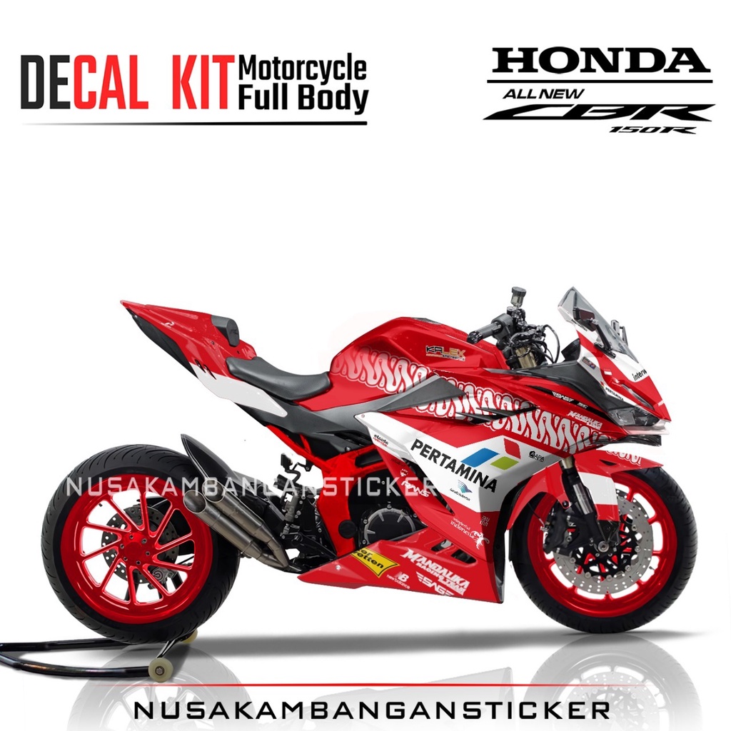 Stiker Cbr 150 R 2021 Mandalika Merah