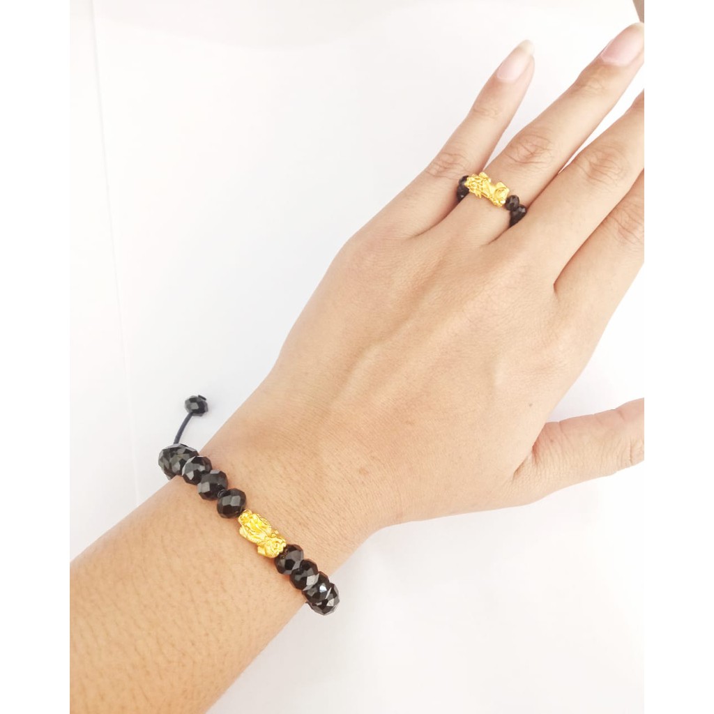 Cincin Naga Pixiu Emas asli 24k 999 HongKong Import Cincin Naga Pixiu Emas asli 24k 999 HongKong Import