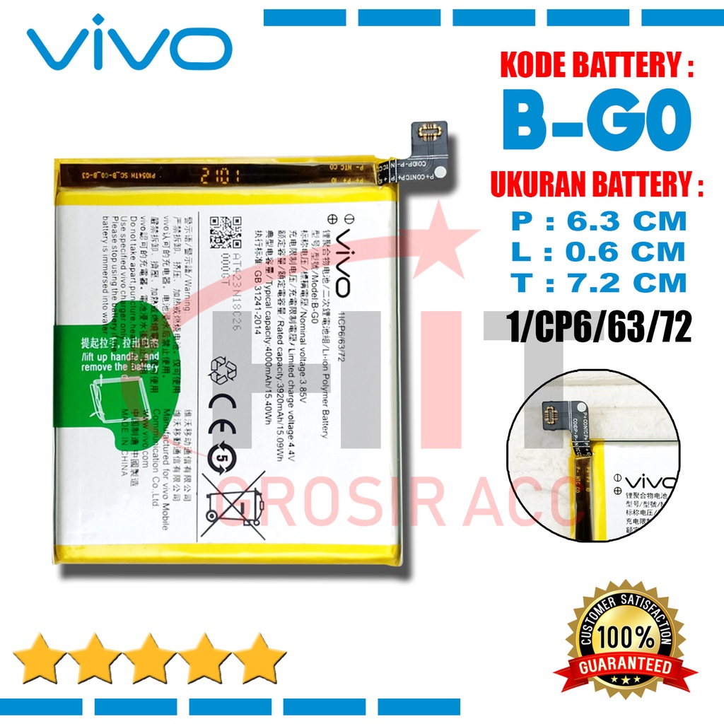 Baterai Battery Vivo V11, V15 Pro, Vivo X27 , V1829A &amp; X27 Pro , V1836A , V1836T