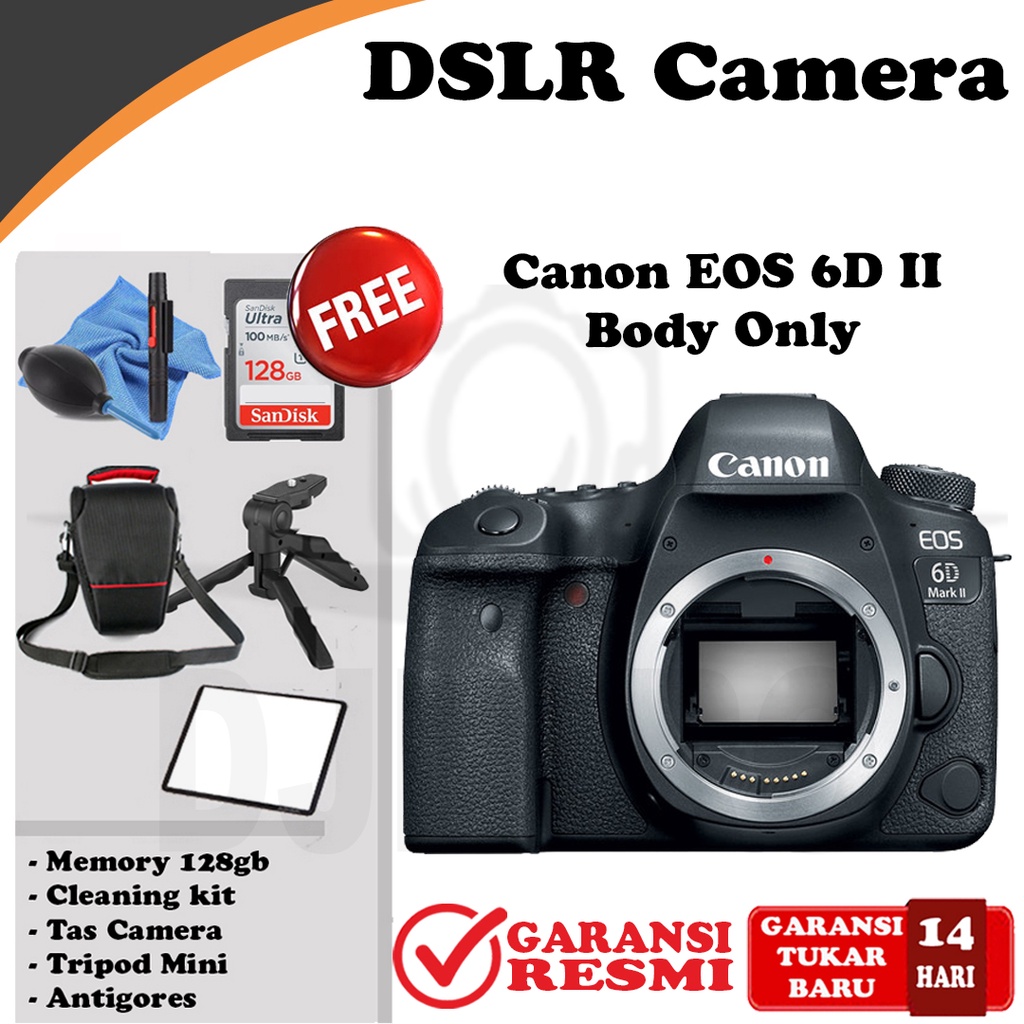 Canon EOS 6D Mark II Body Only - Kamera DSLR BO Garansi Datascrip