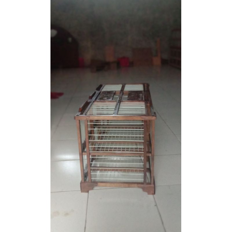 Dongdang merpati 6 pintu Ruji Fiber full cat dan vernis