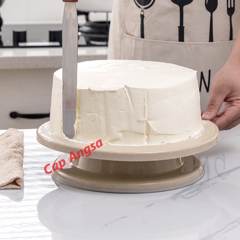 CAKE TURNTABLE MEJA PUTAR TURN TABLE ROTARY TRAY DISPLAY DEKORASI KUE TART MOUSSE CAKE PIRING PUTAR HIAS DISPLAY