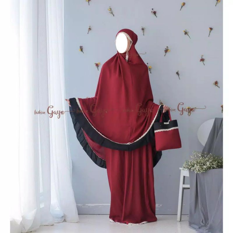 Mukena Rayon Premium Renda Kombinasi Merk Gayo Ori