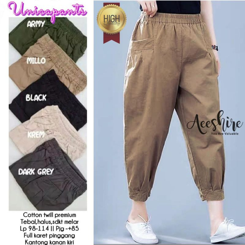 Celana Katun Twill | Celana Wanita Kekinian Celana Twill Polos