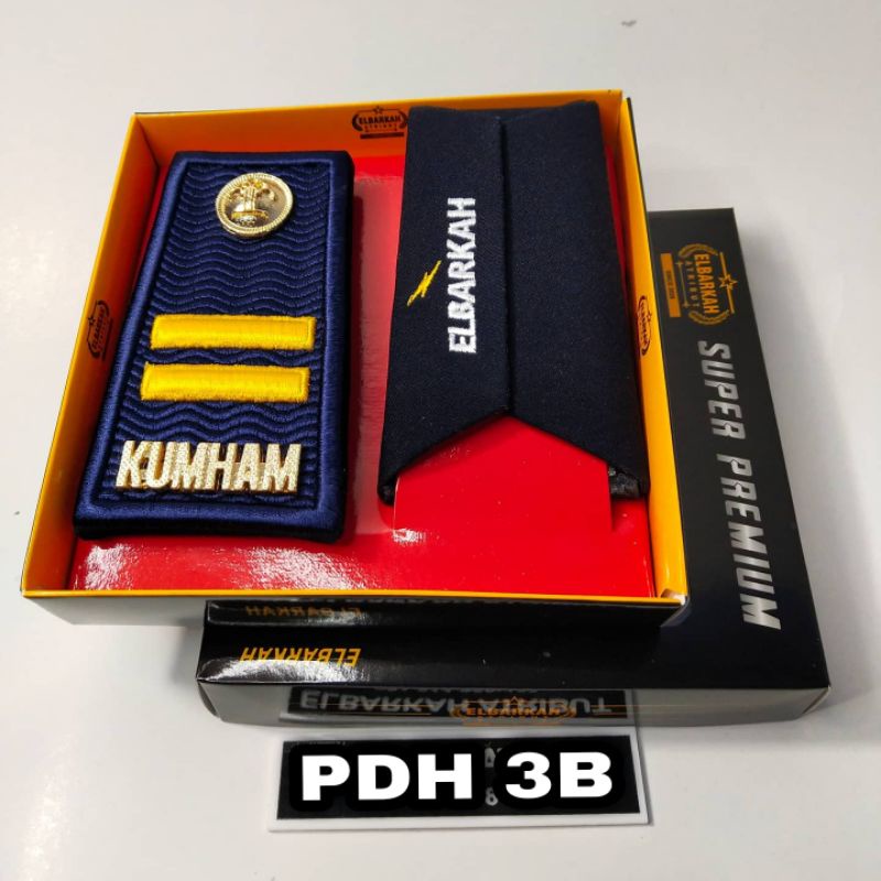 PANGKAT PDH KUMHAM [3A 3B 3C] TERBARU WARNA ABU PDH BORDIR MOTIF SUPER PREMIUM ELBARKAH ATRIBUT pangkat kumham terbaru warna abu