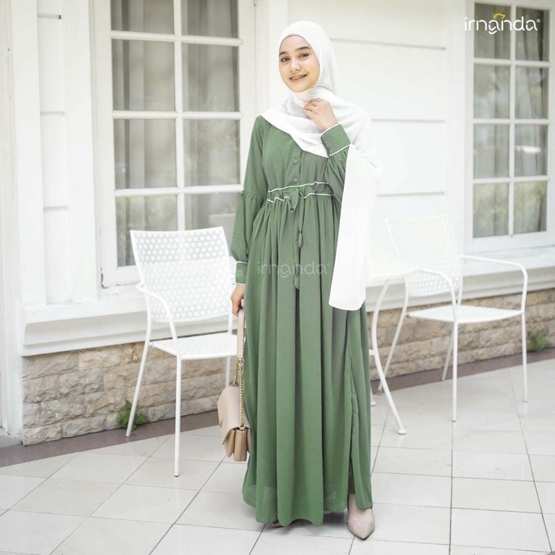 Gamis Polos Nabila Ceruty Babydoll Premium Import by:irnanda