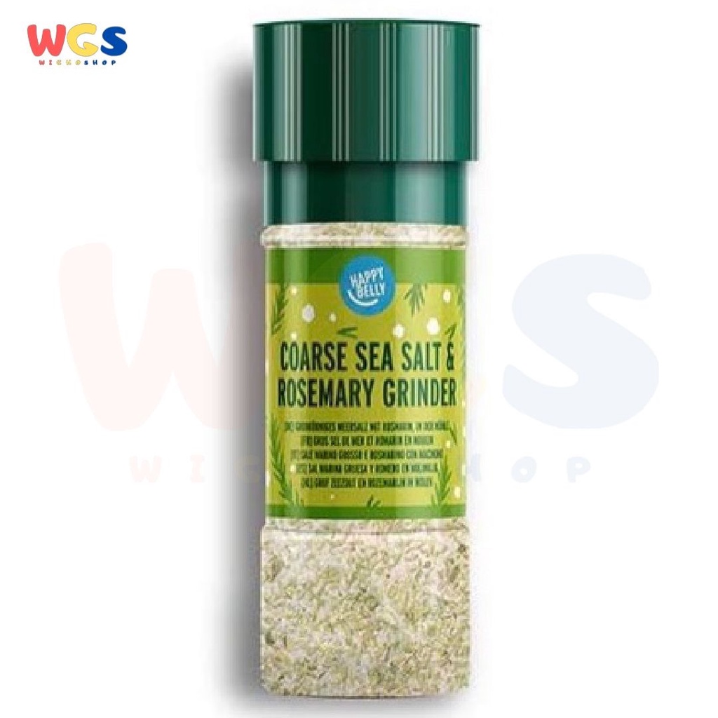 Happy Belly Coarse Sea Salt &amp; Rosemary Grinder 60g - Garam Laut