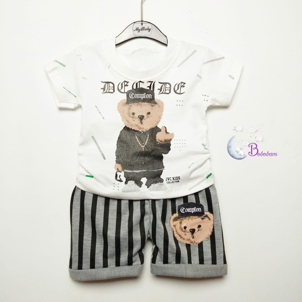 BAJU BAYI ECER CASUAL KASUAL SETELAN ANAK BEAR / SETELAN ANAK HARGA GROSIR