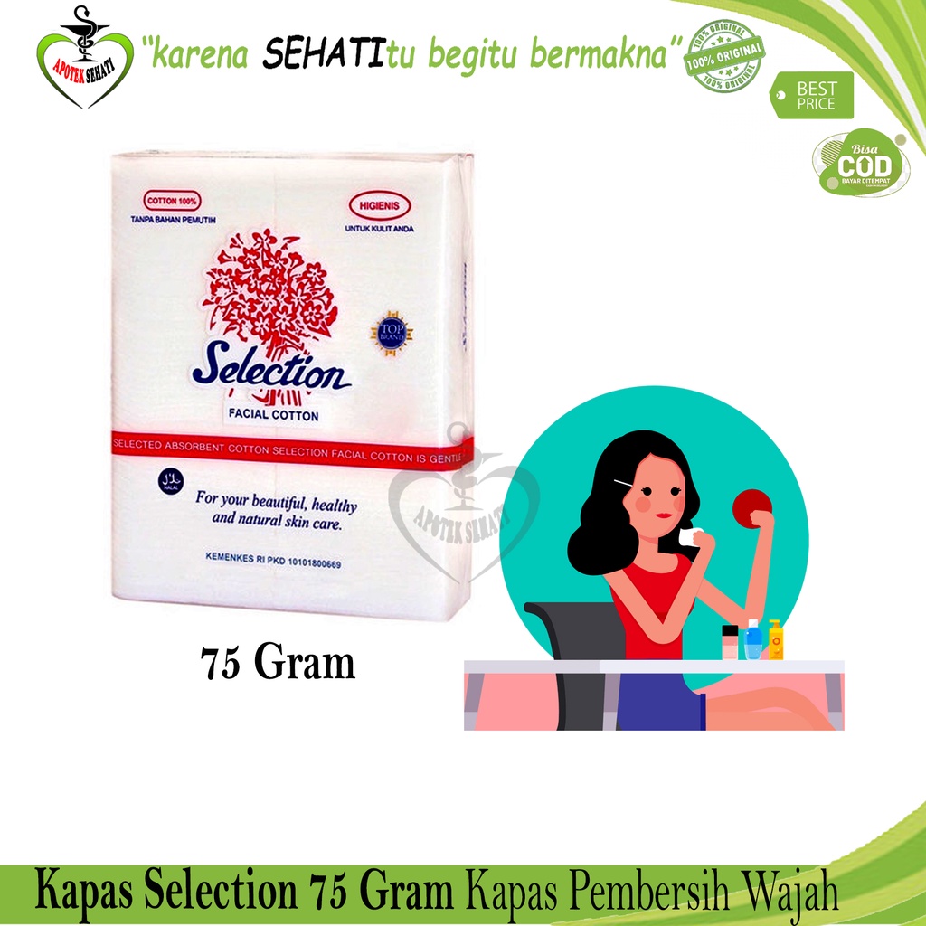 Kapas Selection Kapas Sobek Pembersih Wajah Kecantikan Facial Cotton