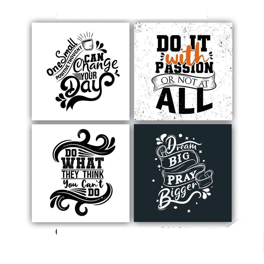 Ukuran (20x20cm) Pajangan Wall Decor Quotes Quote  Poster Motivasi Dekorasi Cafe Rumah  Kamar QUOTE1 Hiasan Dinding