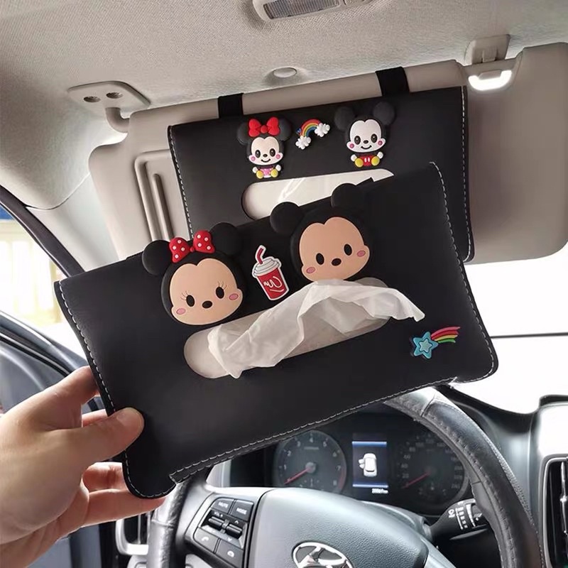 tempat tissue mobil mickey minnie sunvisortissue