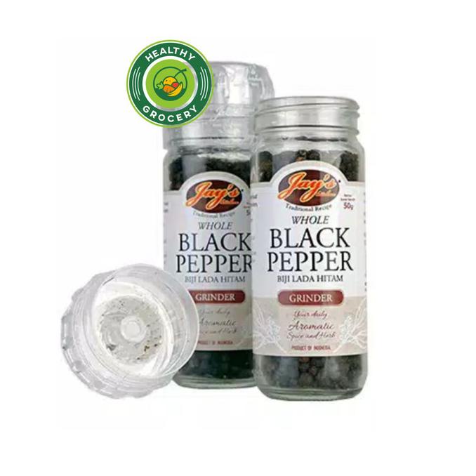 

Jay's Whole Black Pepper Grinder 50gr / Jays Biji Lada Hitam Grinder