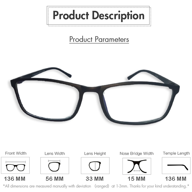 (BARU) Kacamata Lensa Anti Radiasi Komputer Hp Wanita &amp; Pria Kacamata Lensa Blueray Frame Plastik Kotak Persegi panjang Design Korea Glass Blue Light Blocking Kacamata Gaya Kacamata Trendy Fashion Remaja Kacamata Transparan