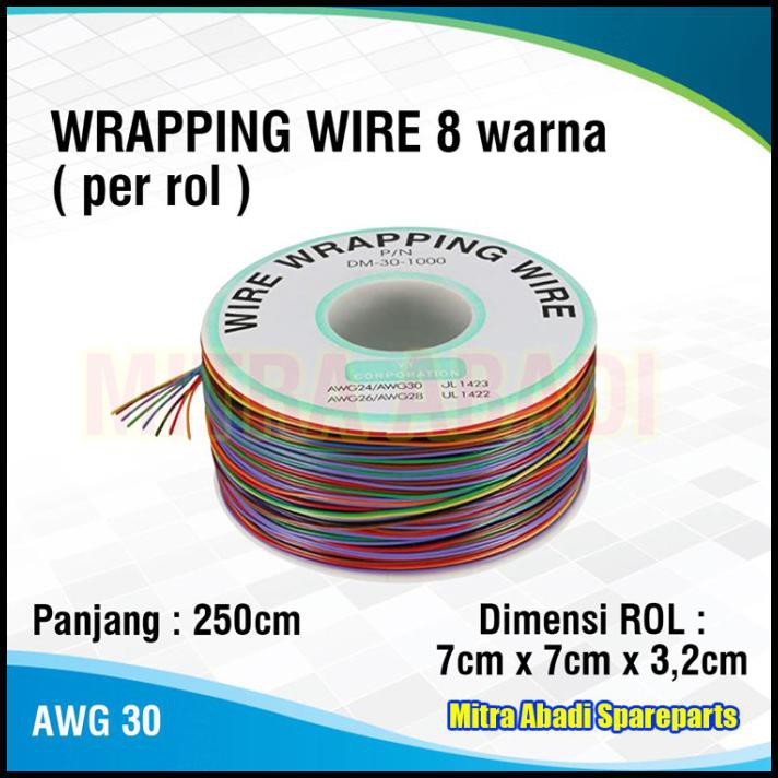 

Wrapping Wire 8 Colours / Kabel Tipis 8 Warna Per Roll