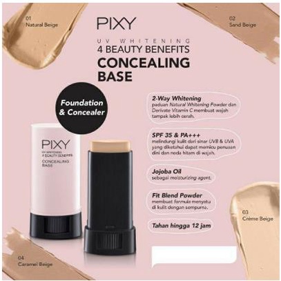 * NCC * Pixy Concealing Base Concealer Konsiler With 4 Beauty Benefit - Netto 9 gr