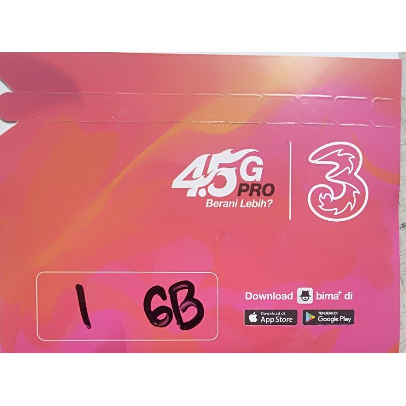 KARTU PERDANA THREE / TRI AON 1GB