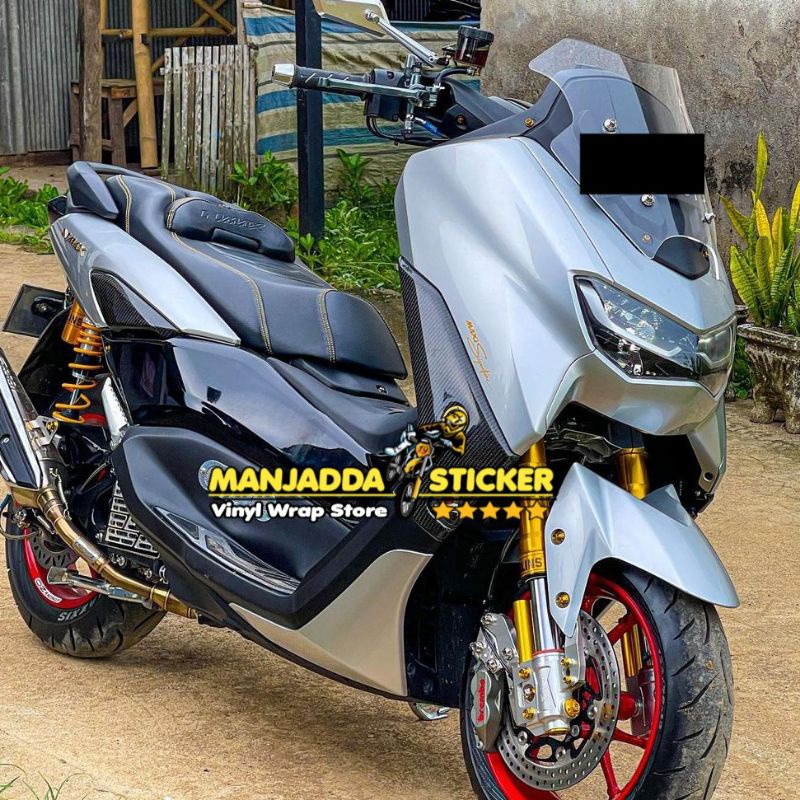 STIKER SKOTLET MOTOR WARNA SILVER METALIC CANDY KUALITAS PREMIUM