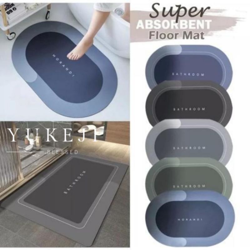 Keset Diatomite Keset Kaki Serap Air Anti Slip Keset Lantai Rumah Dapur