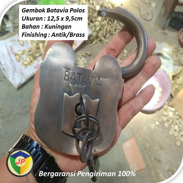Gembok Kunci Pintu Rumah Kuningan Antik Unik Motif Batavia Polos Lawasan Kuno Harga Murah Terbaik