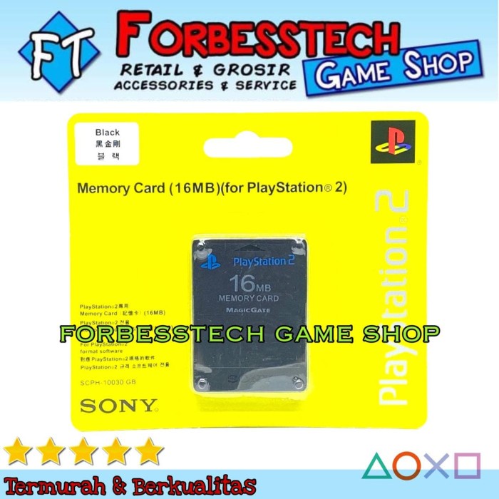 MC / Memory Card PS 2 - 16 MB Hitam ORIGINAL Original original