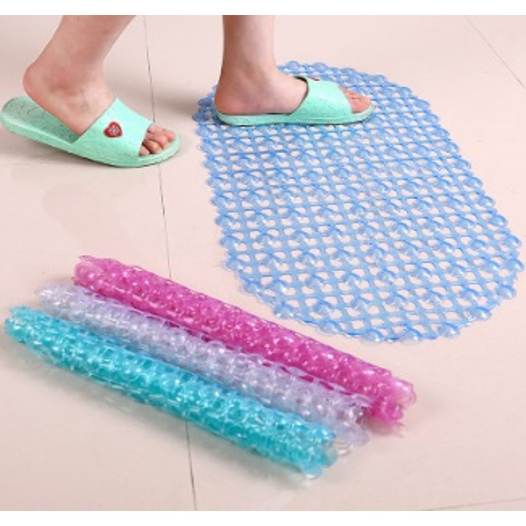 Igrosir Keset Karet Plastik PVC Anti Slip Keset Kamar Mandi Anti Slip Anti Selip Transparan