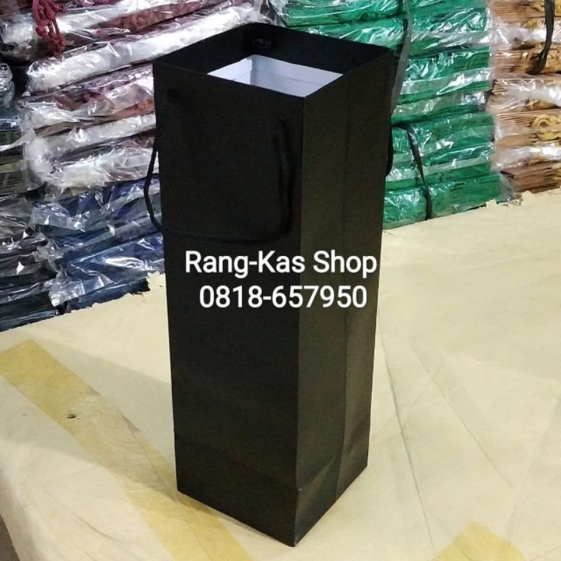 

Paper bag Botol Wine / Madu ivory Hitam