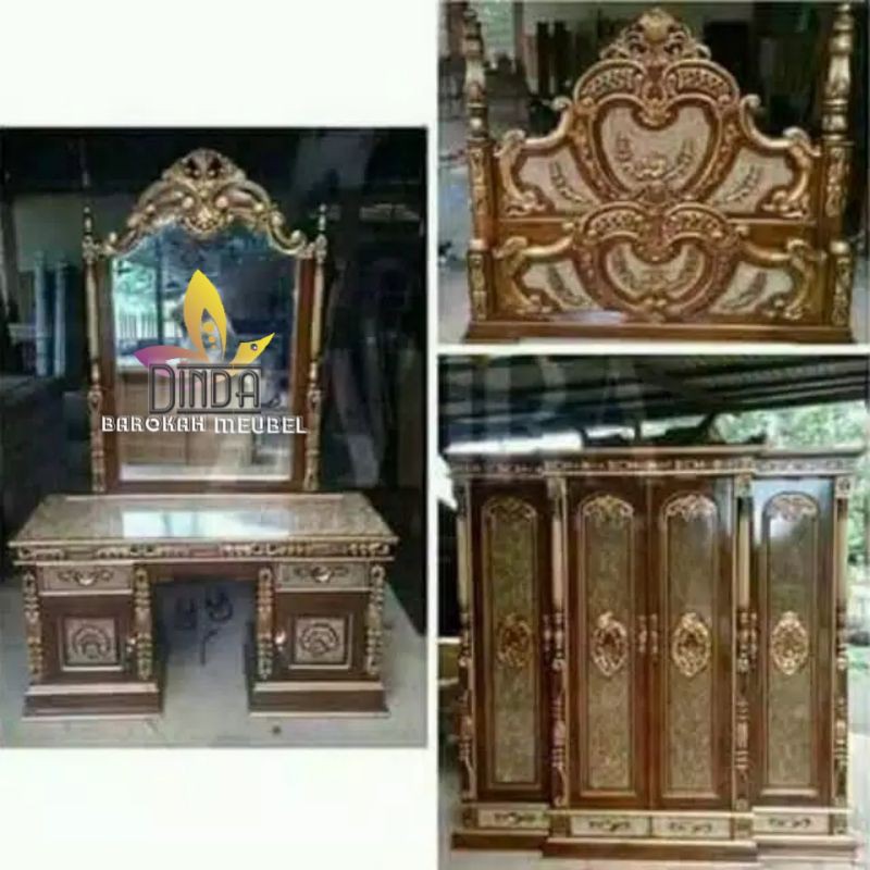 SET KAMAR TIDUR CINTA JATI SOLID, UKIR AHLI BERKUALITAS MEUBEL JEPARA