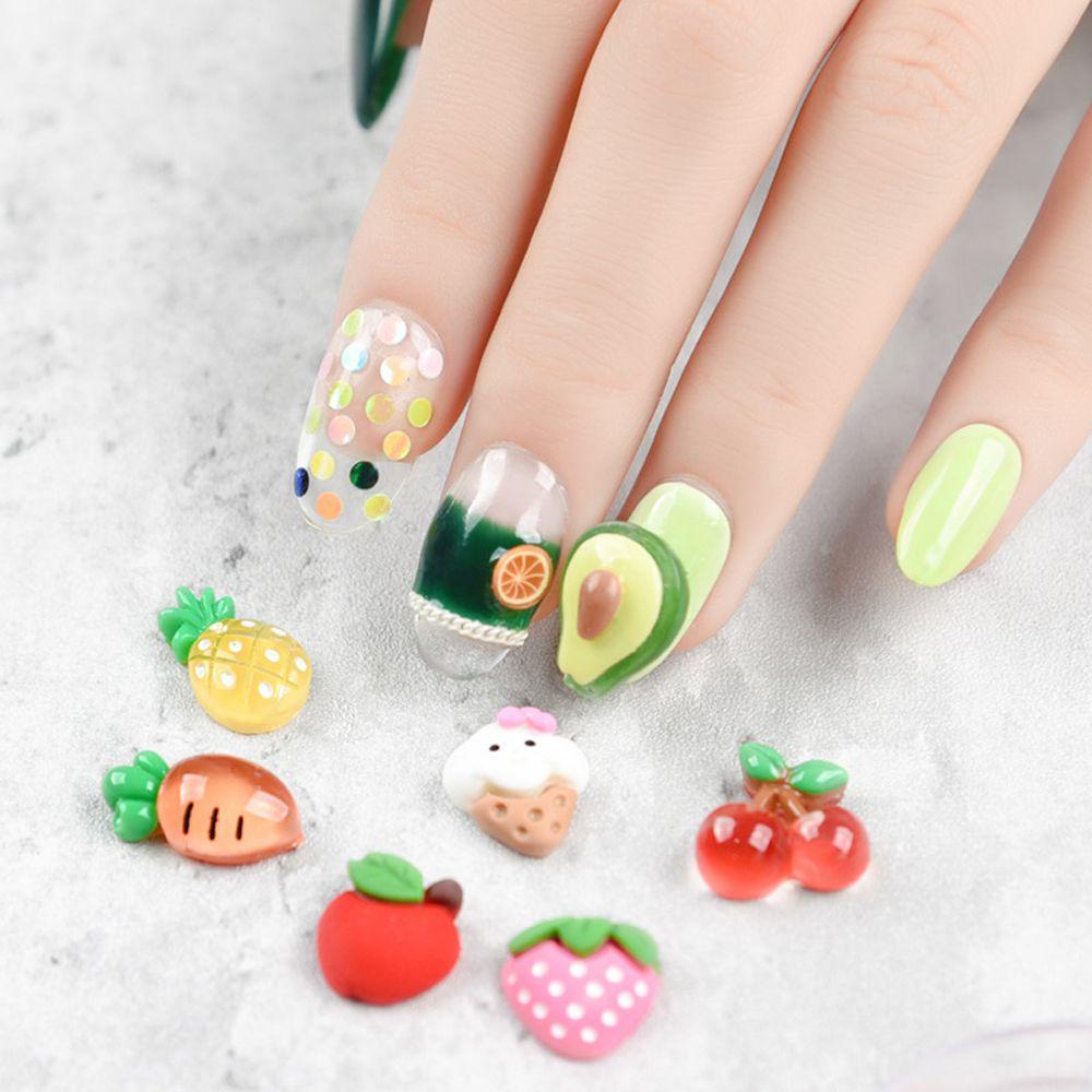 Mxbeauty Kartun Dekorasi Nail Art Kawaii Lucu Beads Shell Colorful Butterfly Bow Flowers Kristal Manikur Aksesoris