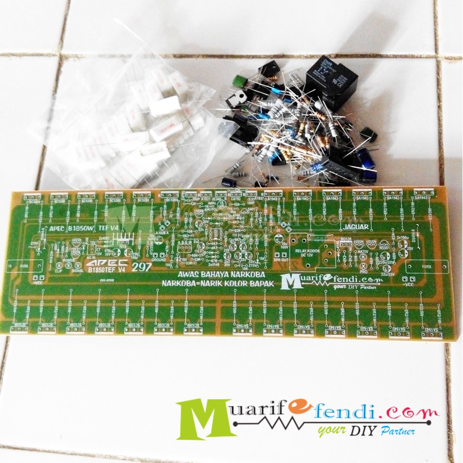 PAKET DIY Power Amplifier 1800Watt MONO TEF APEX APEK BU3U panjang 30cm Final Toshiba Thosiba